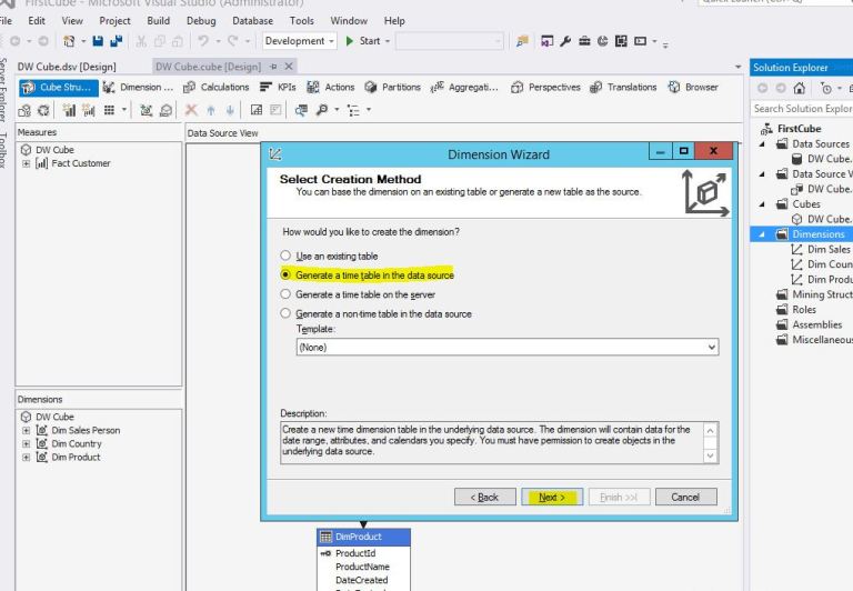 Adding Time Series Dimension to your SSAS Cube – Jim Salasek's SQL ...