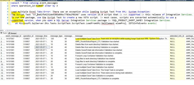 SSIS: The Script Task “xxxx” uses version 15.0 script that is not ...
