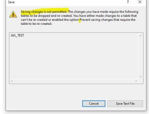 SSMS: Saving changes is not permitted error – Jim Salasek's SQL Server Blog