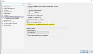 SSMS: Saving changes is not permitted error – Jim Salasek's SQL Server Blog